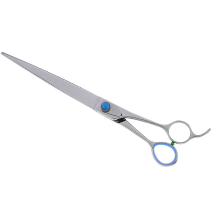 Geib Super Gator Straight Scissors - professional grooming scissors with micro-serration and ergonomic handle, made of triple-hardened stainless steel.