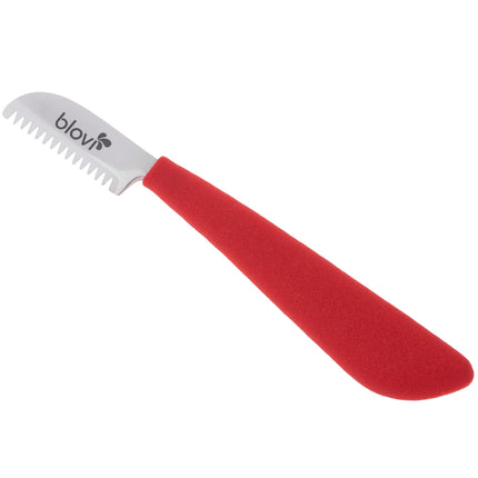 Blovi Professional Rubber Stripping Knife - professional trimmer with a comfortable rubberized handle, Japanese steel