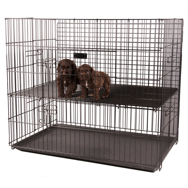 Show Tech Large Puppy Play Pen - double, adjustable bottom puppy enclosure