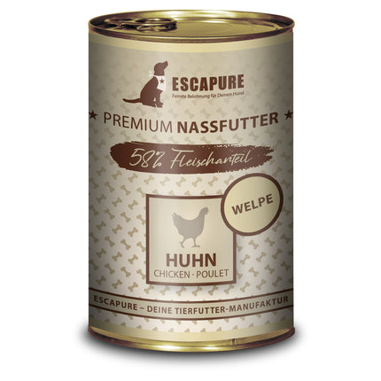 Escapure Puppy Chicken - wet food for puppies, chicken with vegetables and fruits