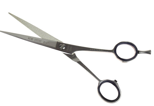 Gotta Solingen Ice Nickel-Plated Straight Scissors (17cm) with Single-Sided Micro-Sanding