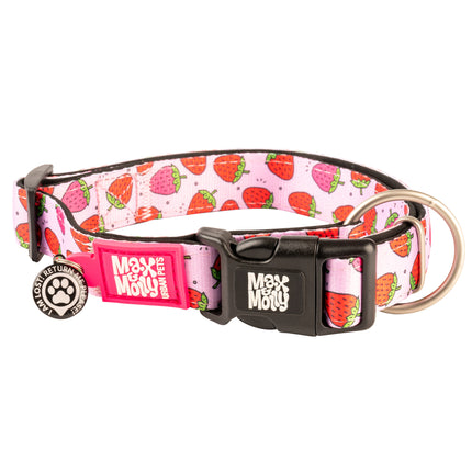 Max & Molly GOTCHA! Smart ID Strawberry Dream Collar - collar with smart tag for dogs