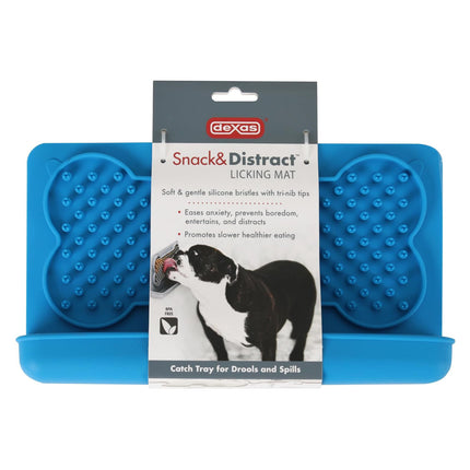 Dexas Snack & Distract - Silicone Licking Mat with Pocket, Horizontal