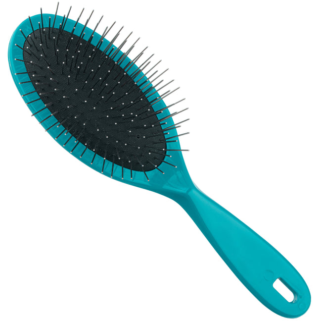 1 All Systems Oval Plastic Pin Brush - professional large brush with metal pins for dogs and cats