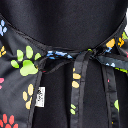 Blovi Grooming Apron - grooming apron in colorful paw prints, universal size