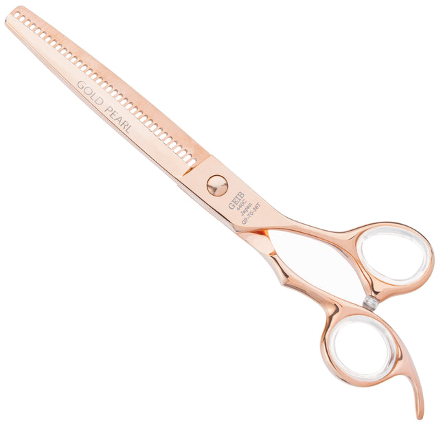 Geib Gold Pearl Blender 7.0 - single-sided thinning shears, 36 teeth, in an elegant gold color