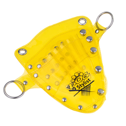 P&W Transparent Tool Case - pouch, case for scissors and grooming accessories - Yellow