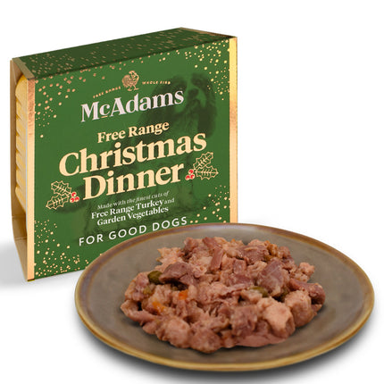 McAdams Free Range Christmas Turkey Dinner - wet food for dogs, made with free-range turkey, holiday edition