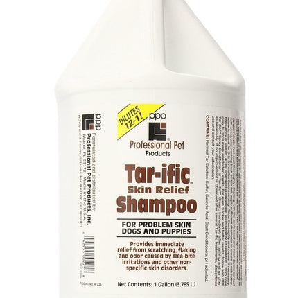 PPP Tar - ific Skin Relief Shampoo - therapeutic shampoo soothing skin irritations in dogs and puppies, concentrate 1:12