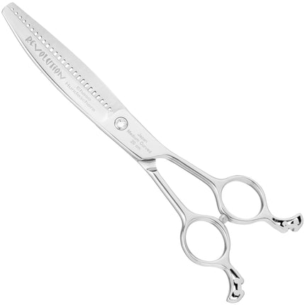 Ehaso Revolution Curved Thinning - professional single-sided curved thinning shears, best Japanese steel, 23 teeth