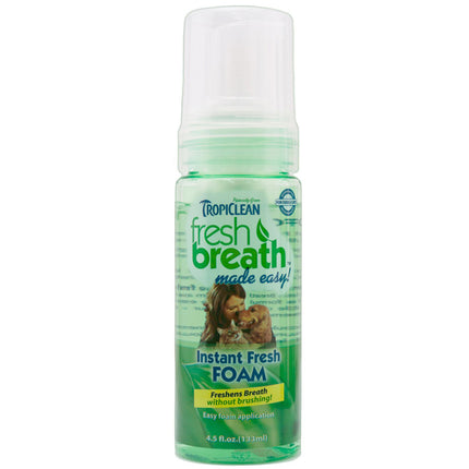 Tropiclean Fresh Breath Instant Foam - oral hygiene foam for dogs and cats