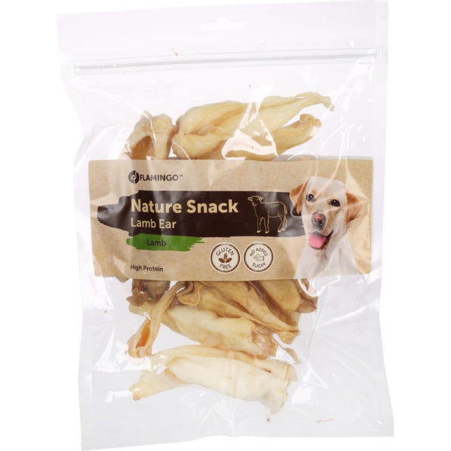 Flamingo Nature Snack Lamb Ear - natural treats for dogs, lamb ears