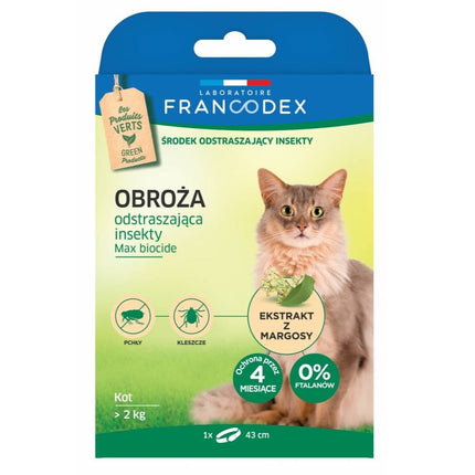 Francodex Repellent Collar - insect repellent collar for cats over 2kg (43cm)