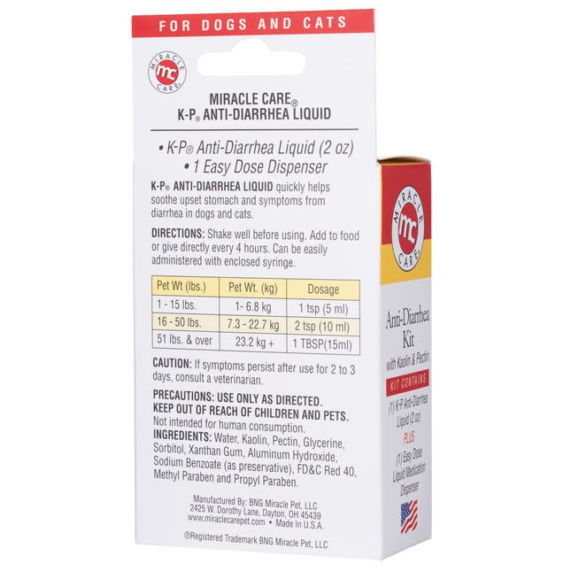 Miracle Care Anti-Diarrhea Kit - liquid for diarrhea in dogs and cats, set with measuring scoop