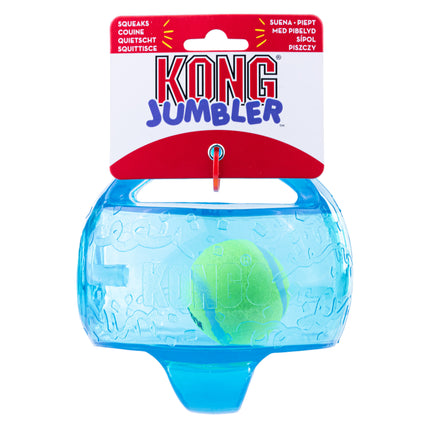 KONG Jumbler Ball L/XL - very large squeaky ball for dogs, with handles