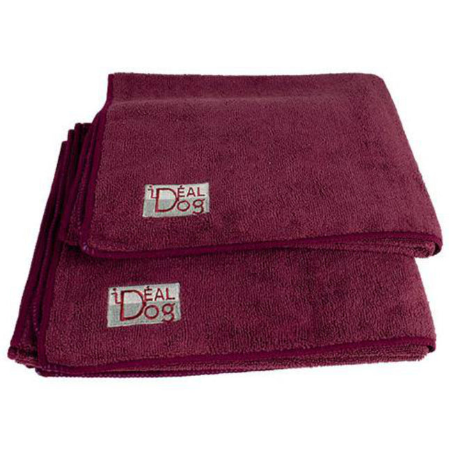 Chadog Microfiber Towels - set of 2 highly absorbent microfiber towels, burgundy