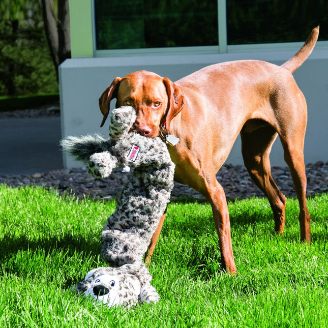 KONG Stretchezz Snow Leopard XL - stretchy toy for dogs, snow leopard