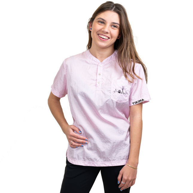 Tikima Figari Shirt Pink - pink grooming shirt with embroidery