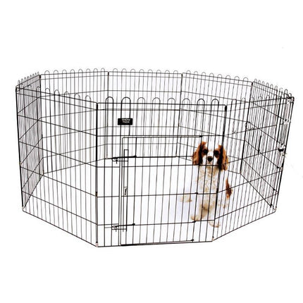 Show Tech X Pen Size 1 - Metal Puppy Playpen, Dog Fence, 8 Panel Height