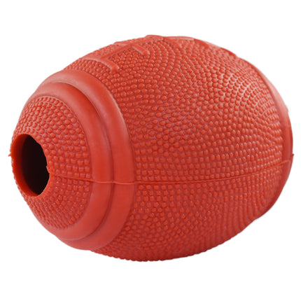 Flamingo American Football - dog toy, ball with a treat opening