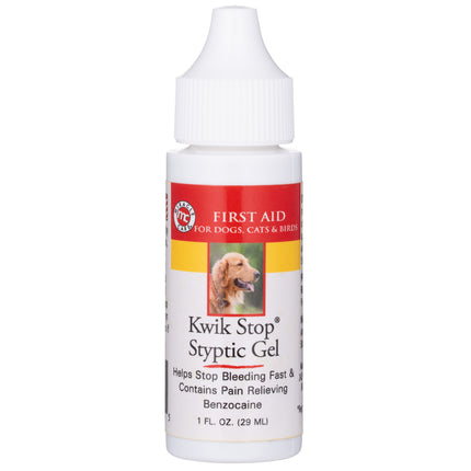 Miracle Care Kwik Stop Styptic Gel - bleeding stop gel for dogs, cats, and birds