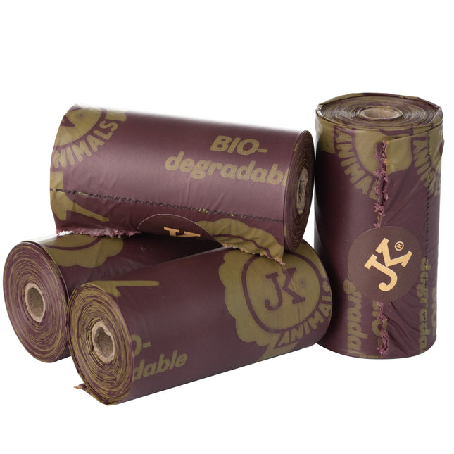 JK Animals BIO - Degradable Poop Bags 1 roll (15 pcs) - Biodegradable Dog Waste Bags