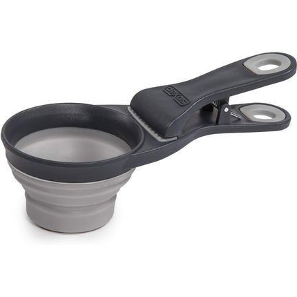 Dexas Collapsible KlipScoop 3-in-1 Large - collapsible food scoop with a bag closure clip, large