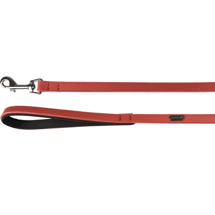 Flamingo Leash Binti - leather dog leash, neoprene padded handle, width 15mm