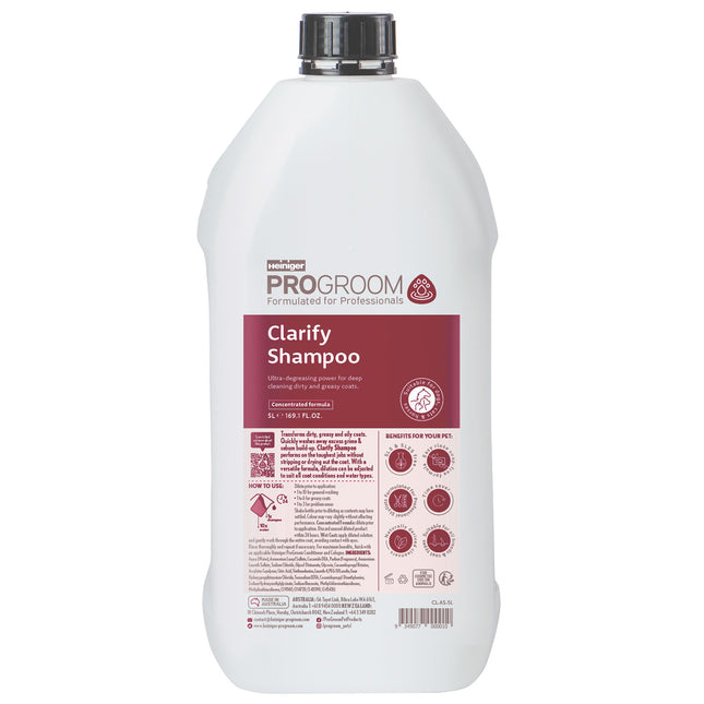 ProGroom Clarify Shampoo - deep cleansing and degreasing shampoo for dogs and cats, concentrate 1:10