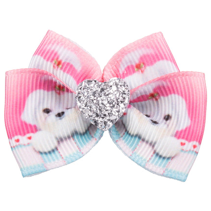 Blovi Bow Glamour bow for Maltese with a heart