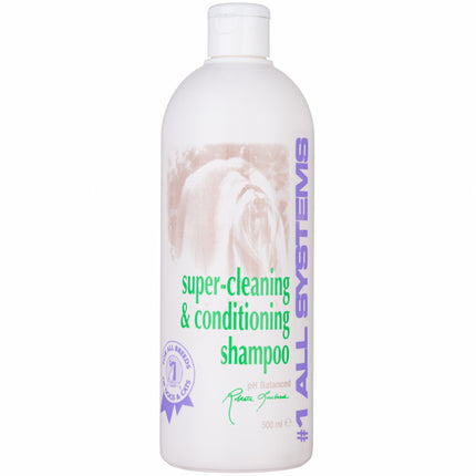 1 All Systems Super Cleaning & Conditioning Shampoo - strengthening coat shampoo for puppies and sensitive dogs