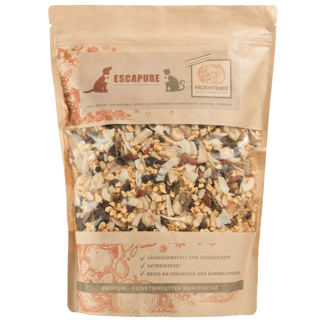 Escapure Fruit Mix Vitamin Bomb - Muesli for Dogs, Topping for Food, BARF Diet Supplement, Dried Fruits