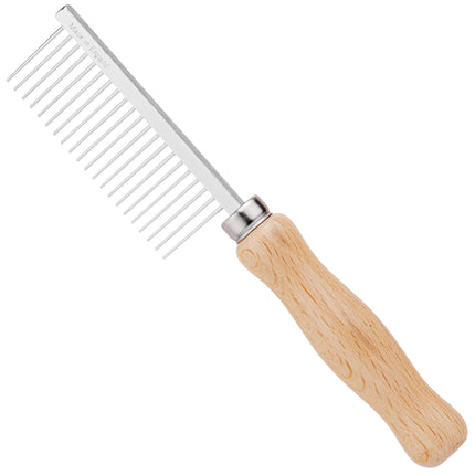 HPP UK Pet Comb - comb with a wooden handle