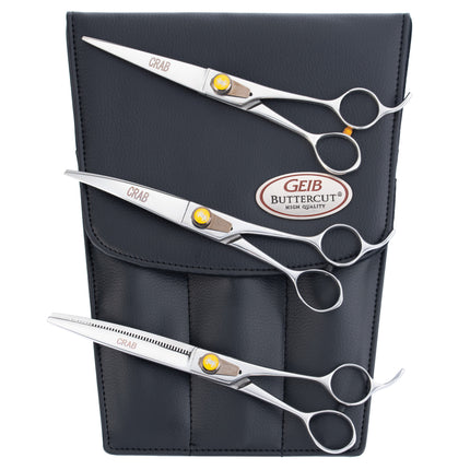 Geib Crab Scissors Set Level 2 - set of professional scissors and thinning shears made from Japanese stainless steel, 3 pieces