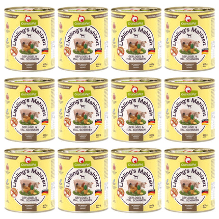 GranataPet Poultry & Italian Ham - grain-free wet dog food, poultry and Italian ham