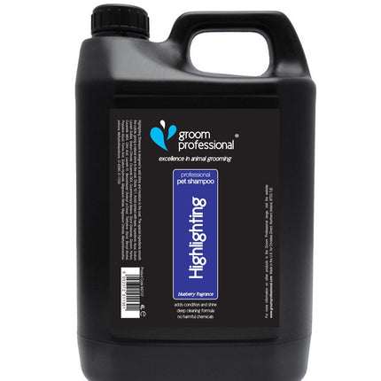 Groom Professional Blueberry Highlighting Shampoo - blueberry shampoo, enhances coat color, concentrate 1:10