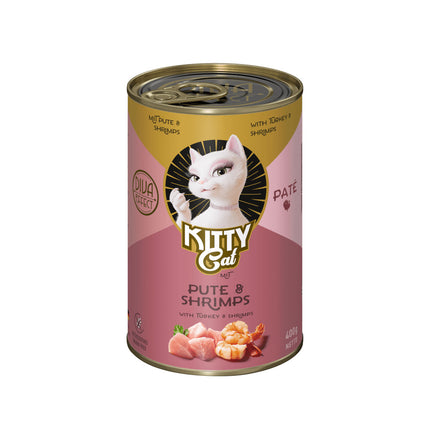 Kitty Cat Turkey & Shrimp Pâté - grain-free wet food, pâté for cats, with turkey and shrimp