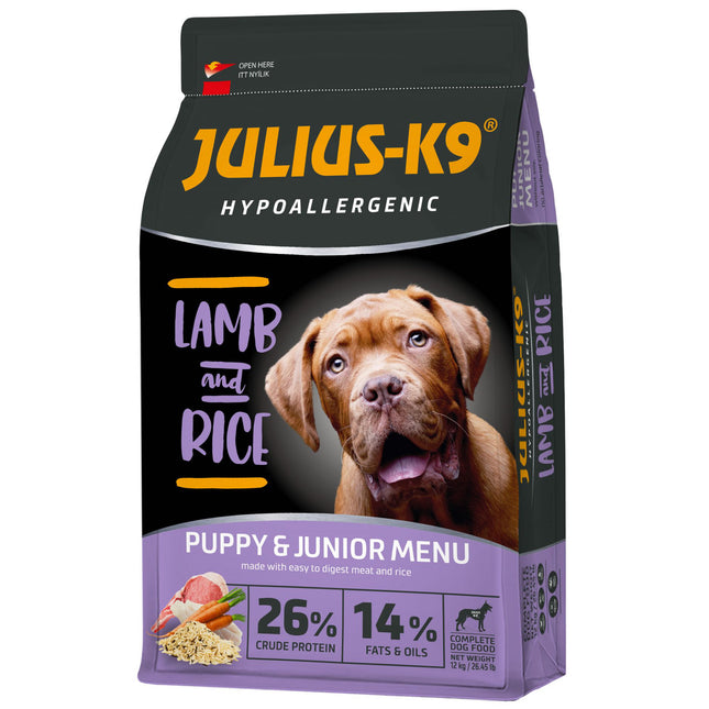 Julius - K9 Hypoallergenic Lamb & Rice Puppy & Junior - hypoallergenic food for puppies, lamb with rice