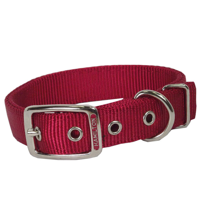 Hamilton Double Thick Dog Collar - strong, nylon dog collar - Length: 65cm