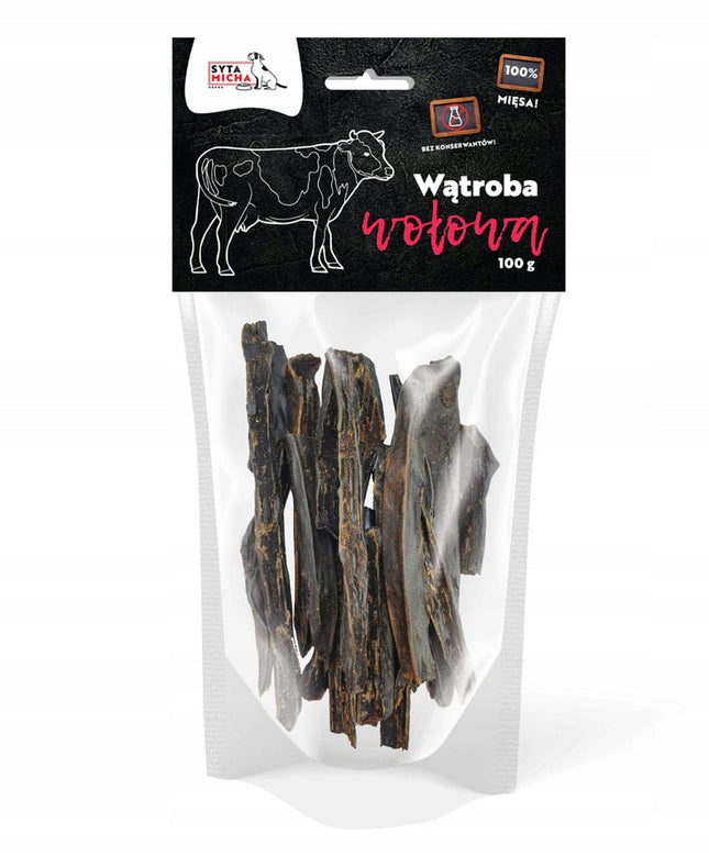 Syta Micha Beef Liver - natural dog treats in the form of dried beef strips