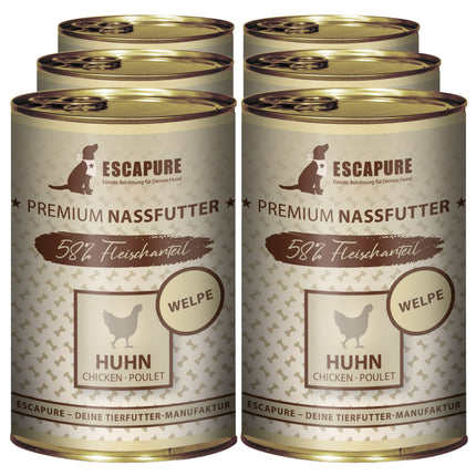 Escapure Puppy Chicken - wet food for puppies, chicken with vegetables and fruits