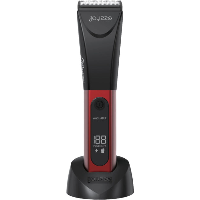 Joyzze Red Stinger 5-in-1 Clipper - wireless grooming clipper with adjustable blade and LCD display