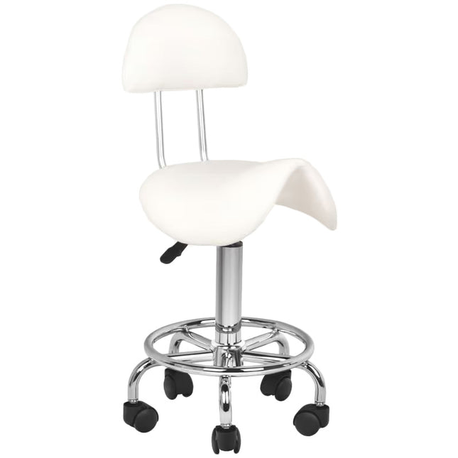 Activ 6001 White - comfortable grooming stool with contoured seat and backrest, white