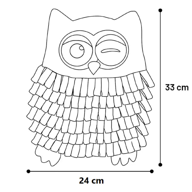 Flamingo Plinkie Owl (33cm) - scent toy for dogs and cats, owl