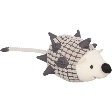 Flamingo Plush Hedgehog & Rope - Plush Hedgehog with String and Squeaker