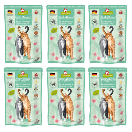 GranataPet DeliCatessen Venison & Tuna - grain-free wet food with game meat and tuna, pouches for cats