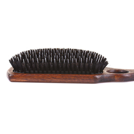 Blovi Wood Brush - extra large wooden brush with natural bristles, detangler, and finger hole, for long-haired breeds