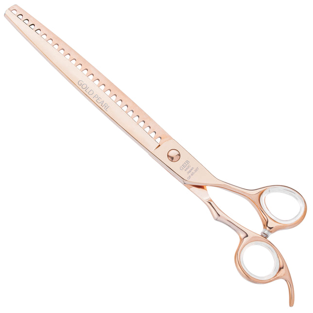 Geib Gold Pearl Chunker 8.5 - single-sided thinning shears, 26 teeth, in an elegant gold color