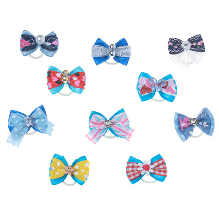 Groom Professional Fashion Bow Packs 100 pcs - cute bows for dogs, shades