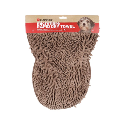 Flamingo Pakka Rapid Dry Towel - dog towel with hand pockets